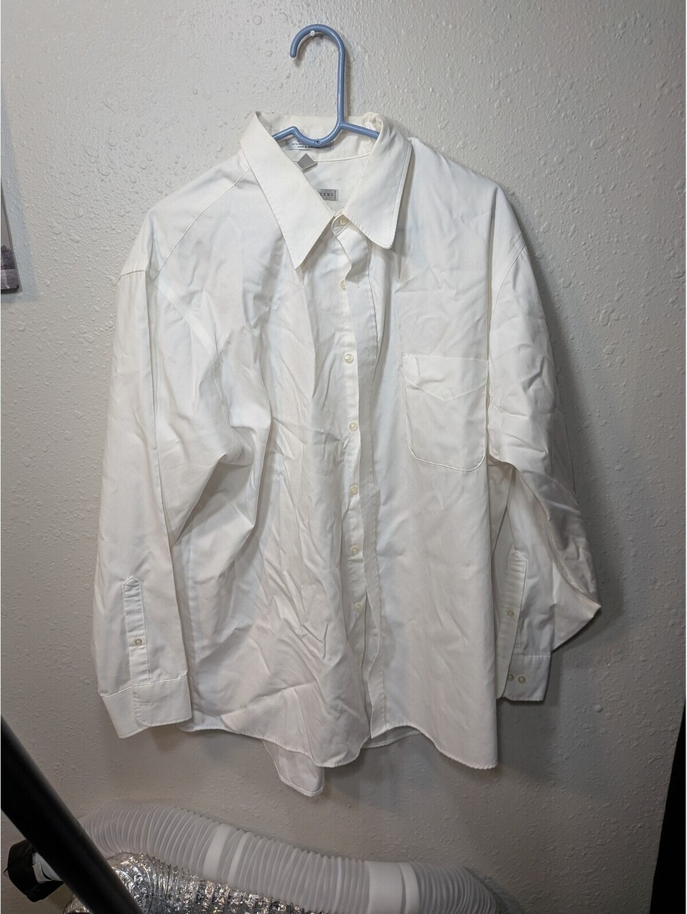 Kirkland Signature Men's White Button Up Dress Shirt XL